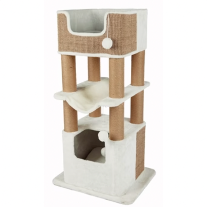 Kratzbaum Lucano Weiss/Taupe 58X48X110 CM